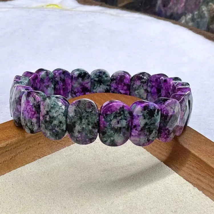 Natural Stone 8*14mm  Faceted Bracelets Lapis Labradorite Crystal  Red Jasper Agate Howlite Rhodonite Unakite For Wholesale Jewelry and Clovers