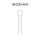 MODIAN 1PC Ear Cuff 925 Sterling SILVER Luxury Punk Geometric Clip Earrings Stackable Trendy Party Jewelry For Women: Girls Gift Jewelry and Clovers