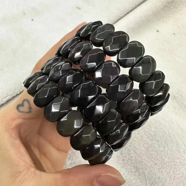 Natural Stone 8*14mm  Faceted Bracelets Lapis Labradorite Crystal  Red Jasper Agate Howlite Rhodonite Unakite For Wholesale Jewelry and Clovers