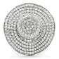 Rhodium 925 Sterling Silver Ring with AAA Grade CZ  in Clear