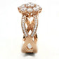 Rose Gold 925 Sterling Silver Ring with AAA Grade CZ
