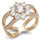 Rose Gold 925 Sterling Silver Ring with AAA Grade CZ
