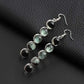 Gemstone Moon Fashion Glass Ball Star Long Earrings Ashley and Clovers