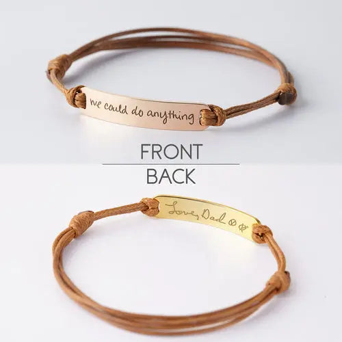 Personalized Handwriting Bracelet Handwritten Signature Jewelry Jewelry and Clovers