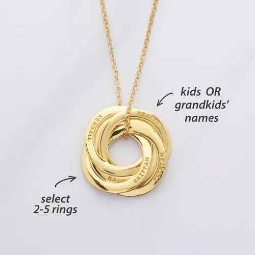 Children Name Necklace, Personalized Grandma Gift, Family Necklace Jewelry and Clovers