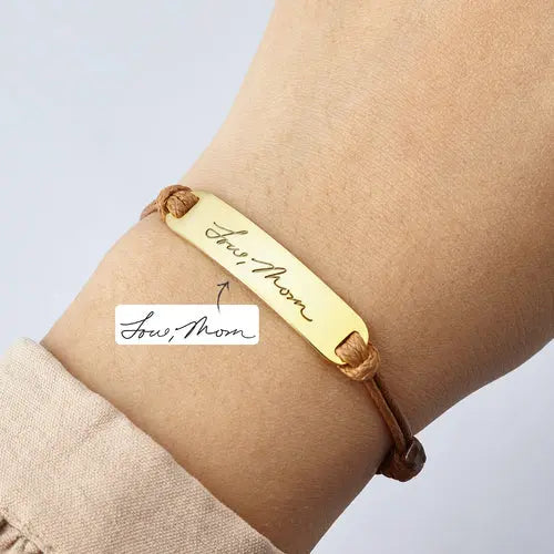Personalized Handwriting Bracelet Handwritten Signature Jewelry Jewelry and Clovers