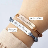 Personalized Handwriting Bracelet Handwritten Signature Jewelry Jewelry and Clovers